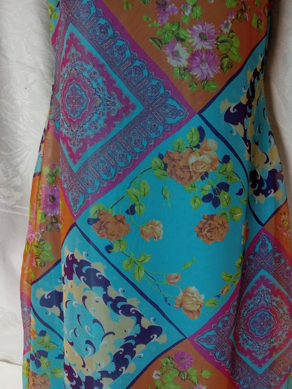 Floral Patchwork Slip Dress - Picture 4 of 13